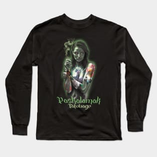 paskalamak pin up green Long Sleeve T-Shirt